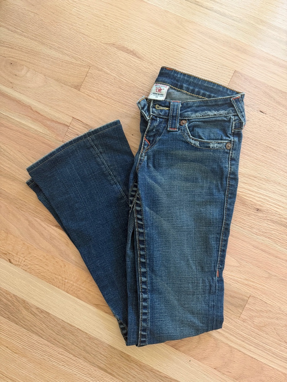 True Religion Women's Dark Blue Flare Jeans